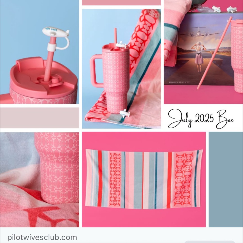 Woman Pilot or Attendant Airplane Beach Towel. New came in a subscription box.